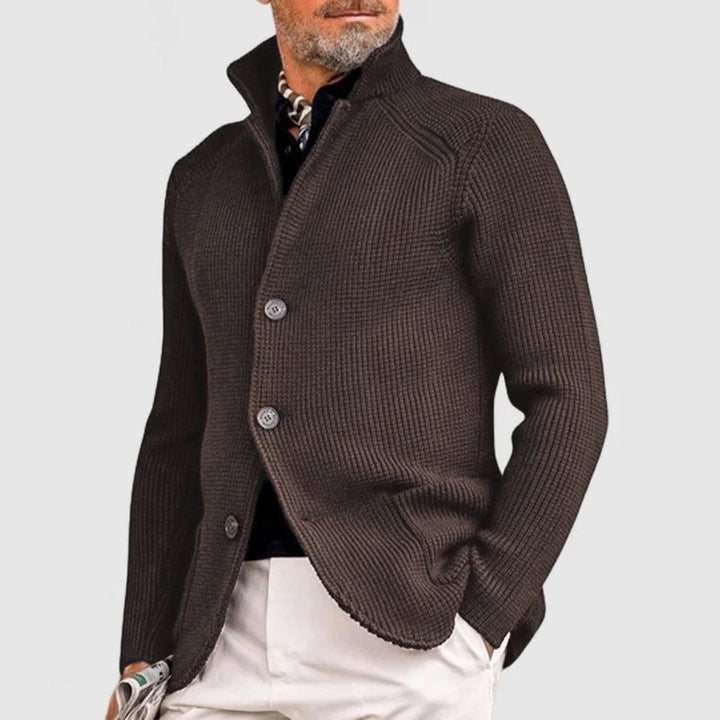 Julian | Stand Collar Button Cardigan