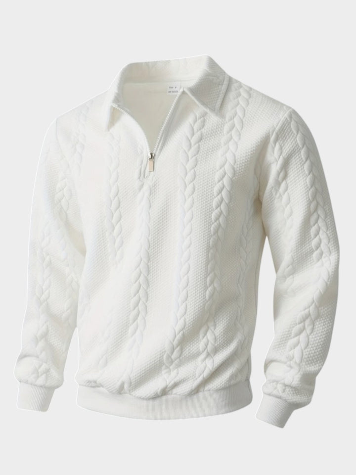 Vincent | Cable Knit Half-Zip Sweater