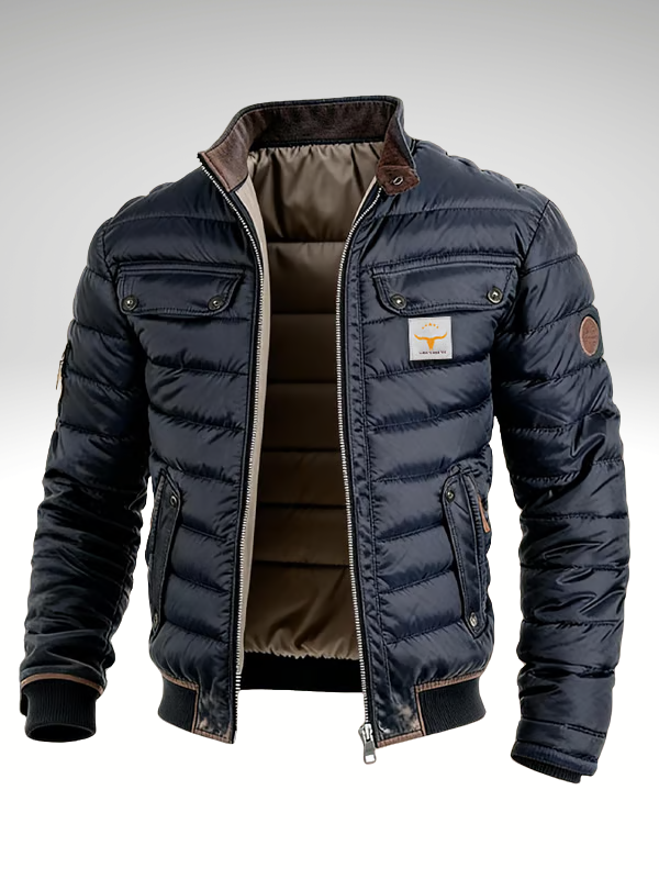 Grayson | Vintage-Style Contrast Collar Jacket