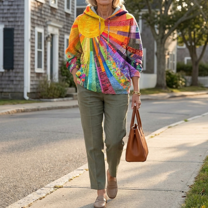 Frances | Quilted Patchwork Sun Hoodie