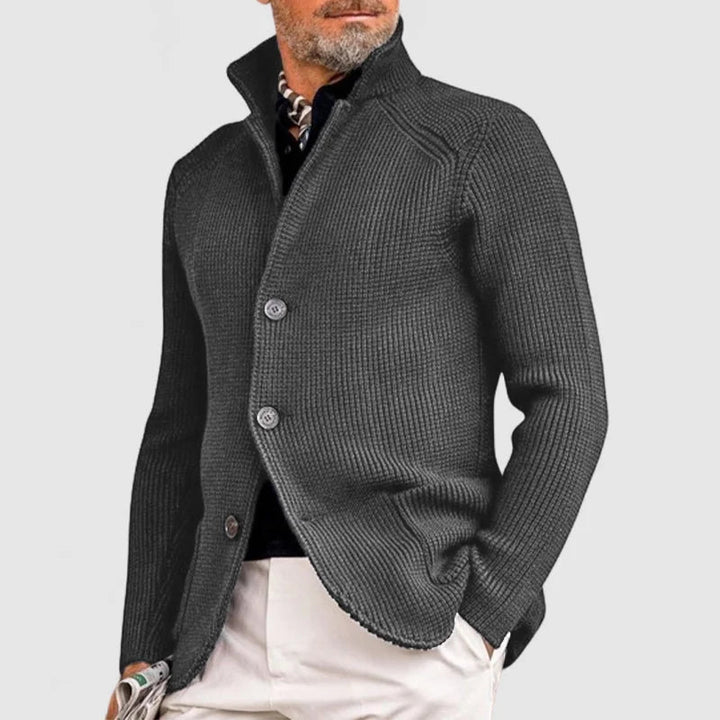 Julian | Stand Collar Button Cardigan