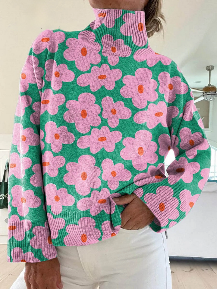 Jean | Bold Floral Knit Sweater