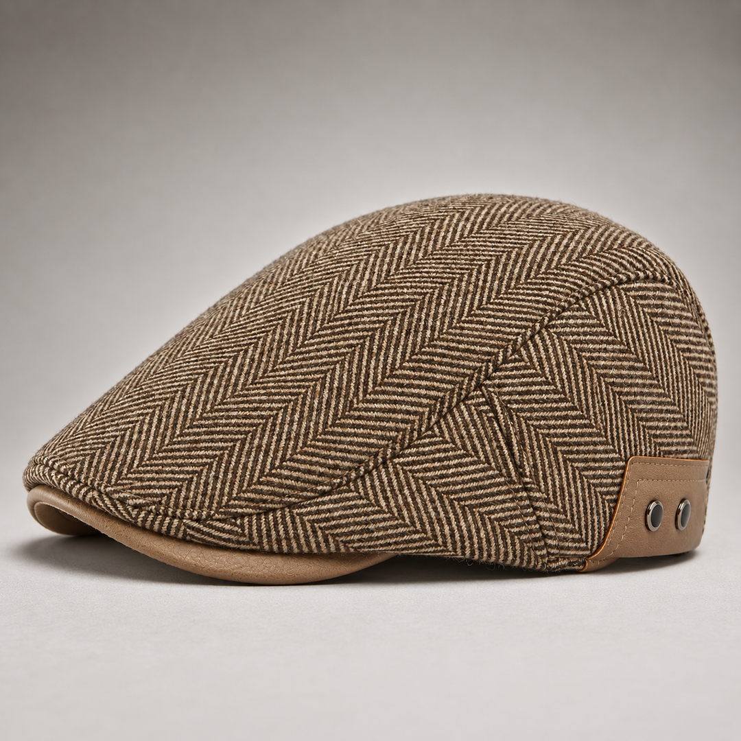 Graham | Vintage Herringbone Flat Cap