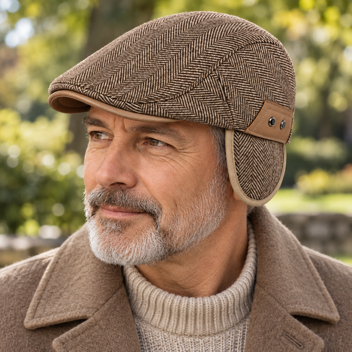 Graham | Vintage Herringbone Flat Cap