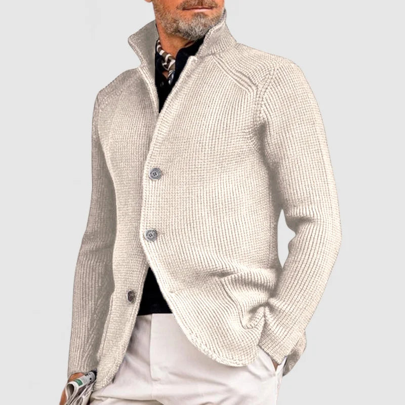 Julian | Stand Collar Button Cardigan