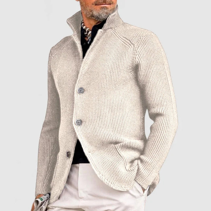Julian | Stand Collar Button Cardigan