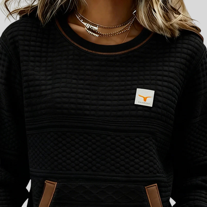 Ruth | Quilted Round Neck Sweatshirt