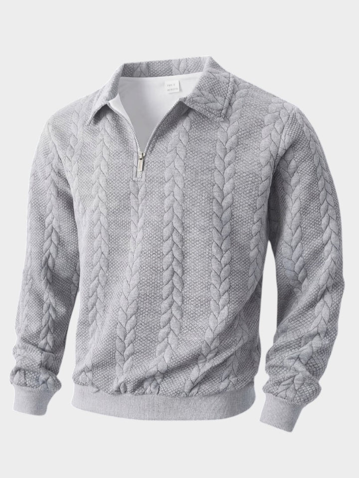 Vincent | Cable Knit Half-Zip Sweater