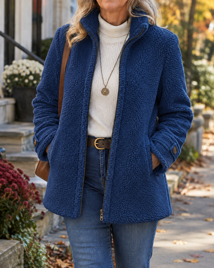 Naomi | Stand Collar Zip Jacket