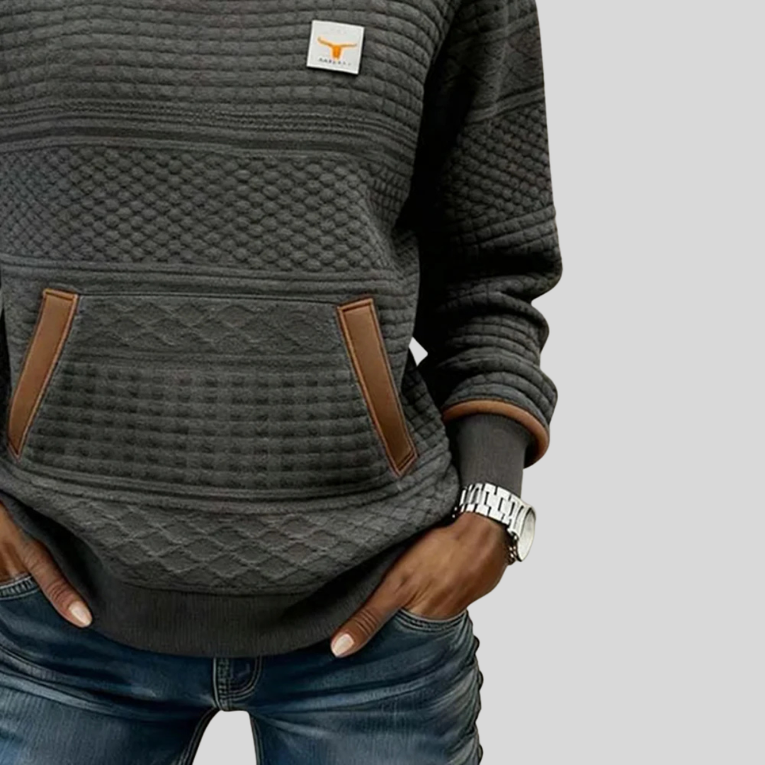 Ruth | Quilted Round Neck Sweatshirt