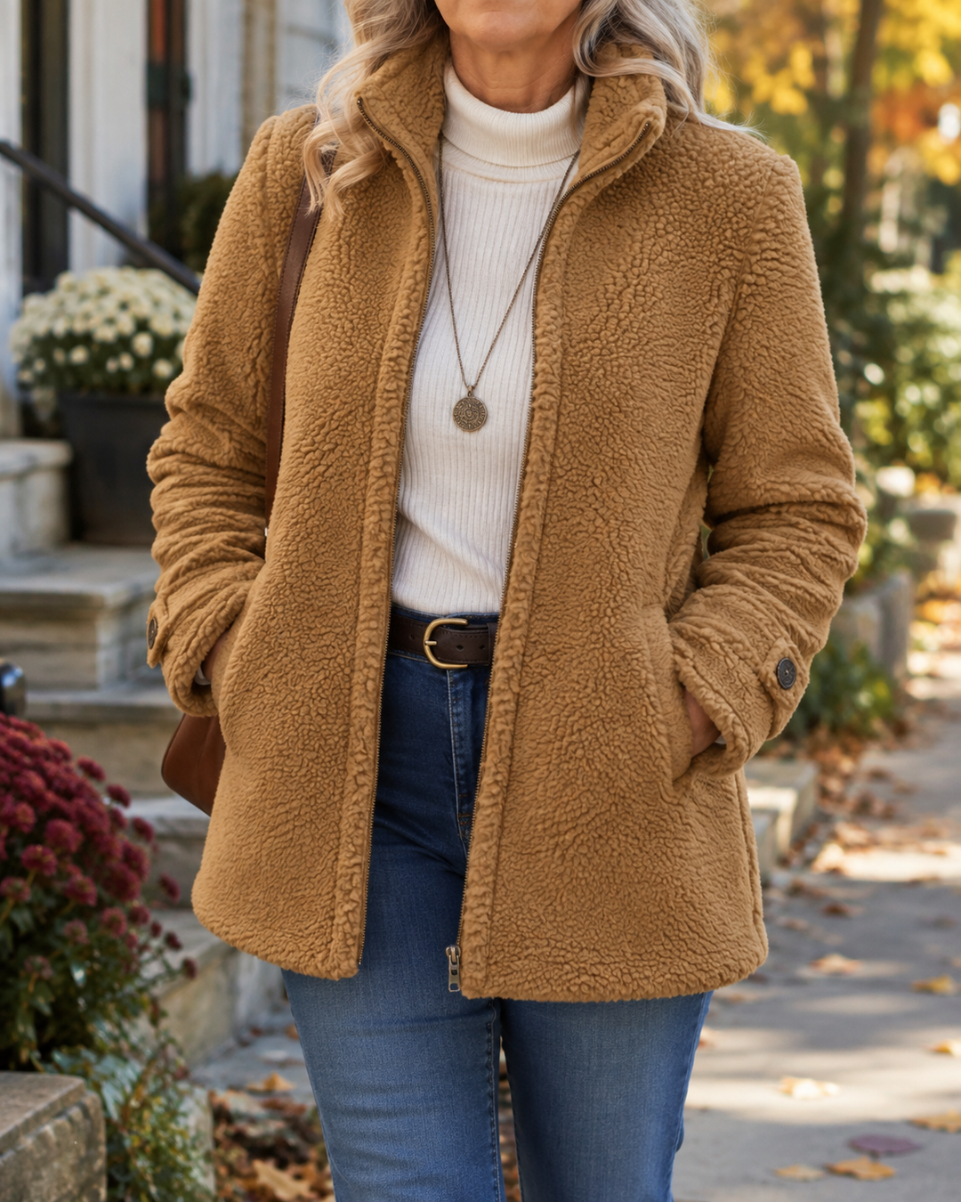 Naomi | Stand Collar Zip Jacket