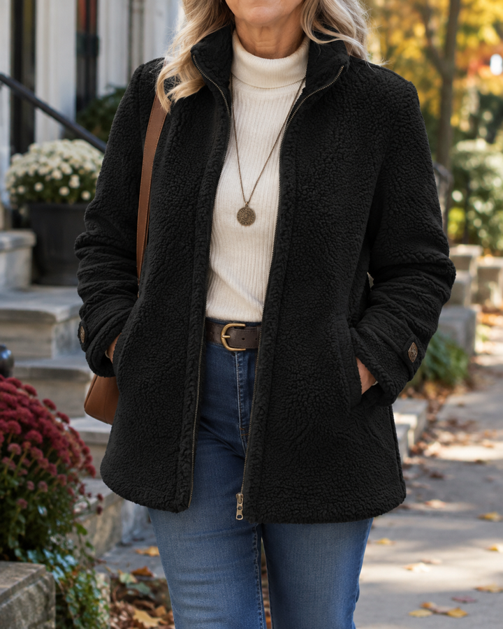 Naomi | Stand Collar Zip Jacket