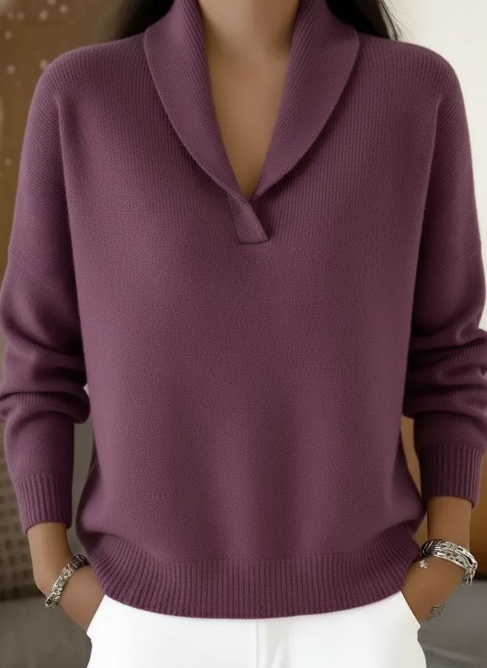 Piper | Soft Draped V-Neck Sweater