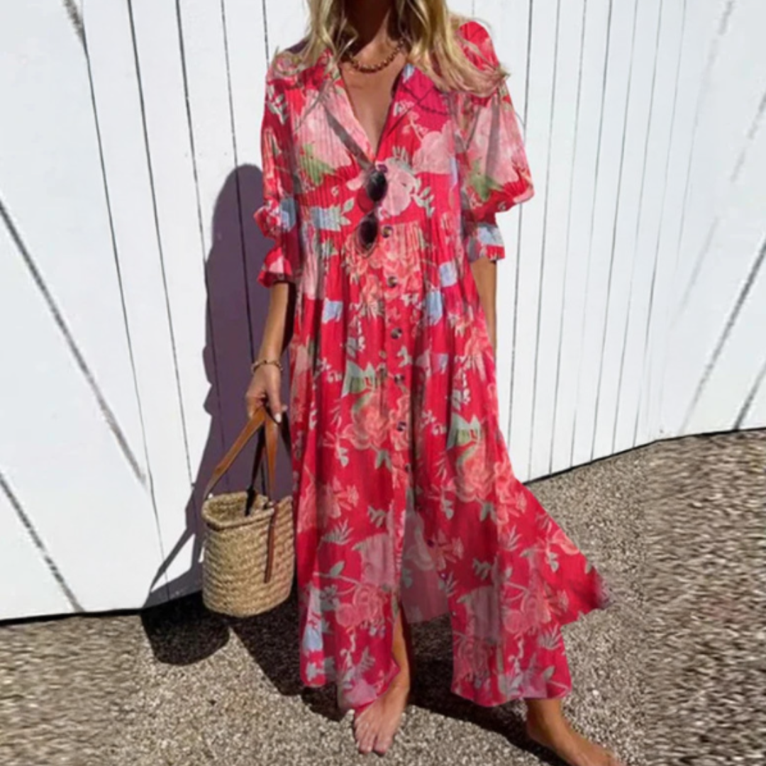 Averra | Breezy Floral Maxi Dress