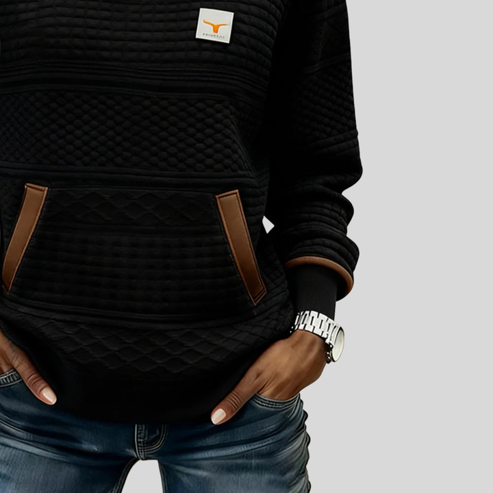 Ruth | Quilted Round Neck Sweatshirt