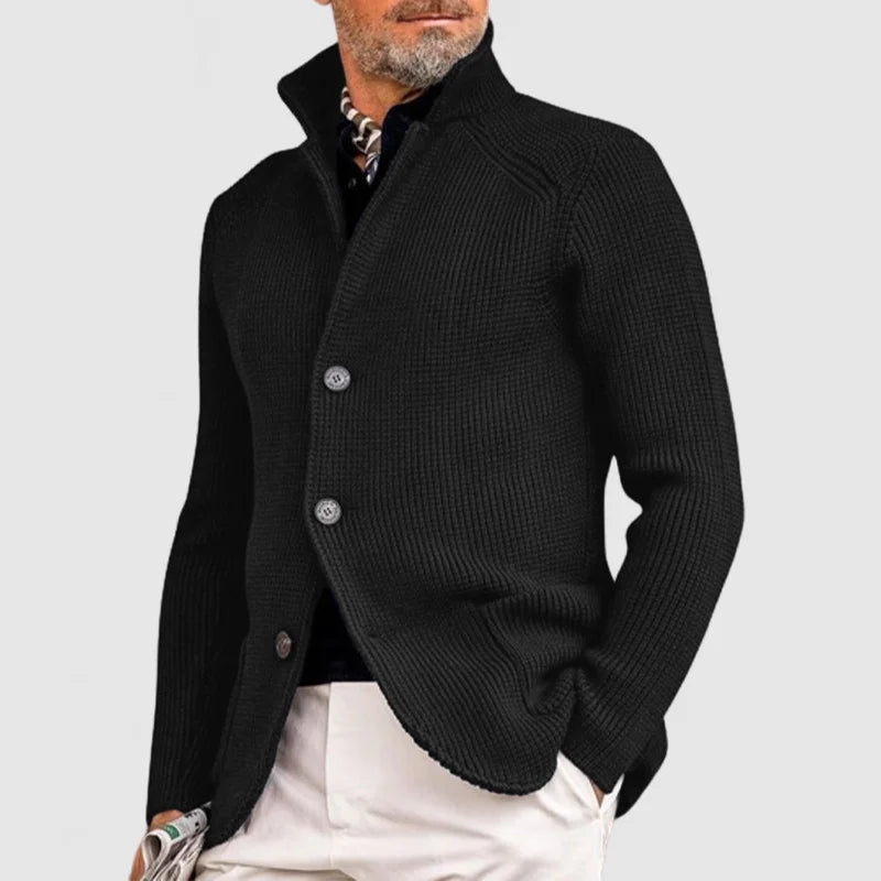 Julian | Stand Collar Button Cardigan