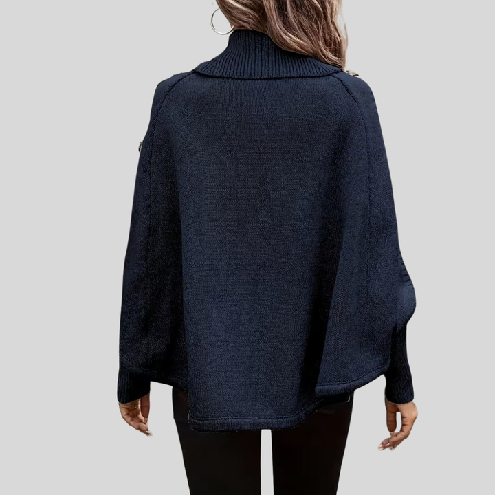 Mabel | Twisted Turtleneck Poncho