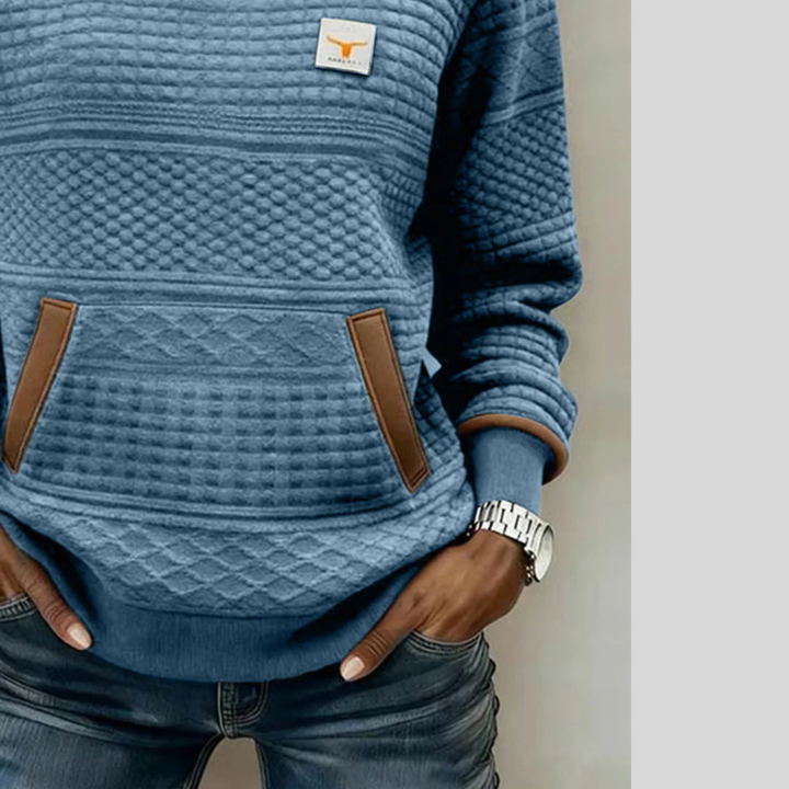 Ruth | Quilted Round Neck Sweatshirt