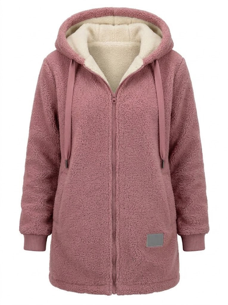 Nancy | Long Hooded Fleece Jacket