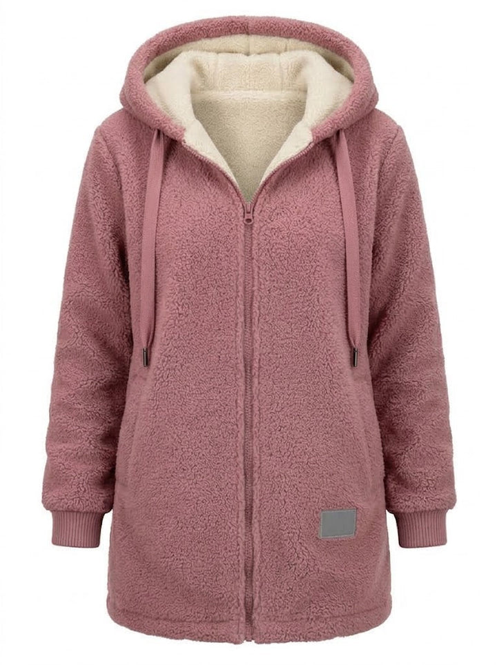 Nancy | Long Hooded Fleece Jacket