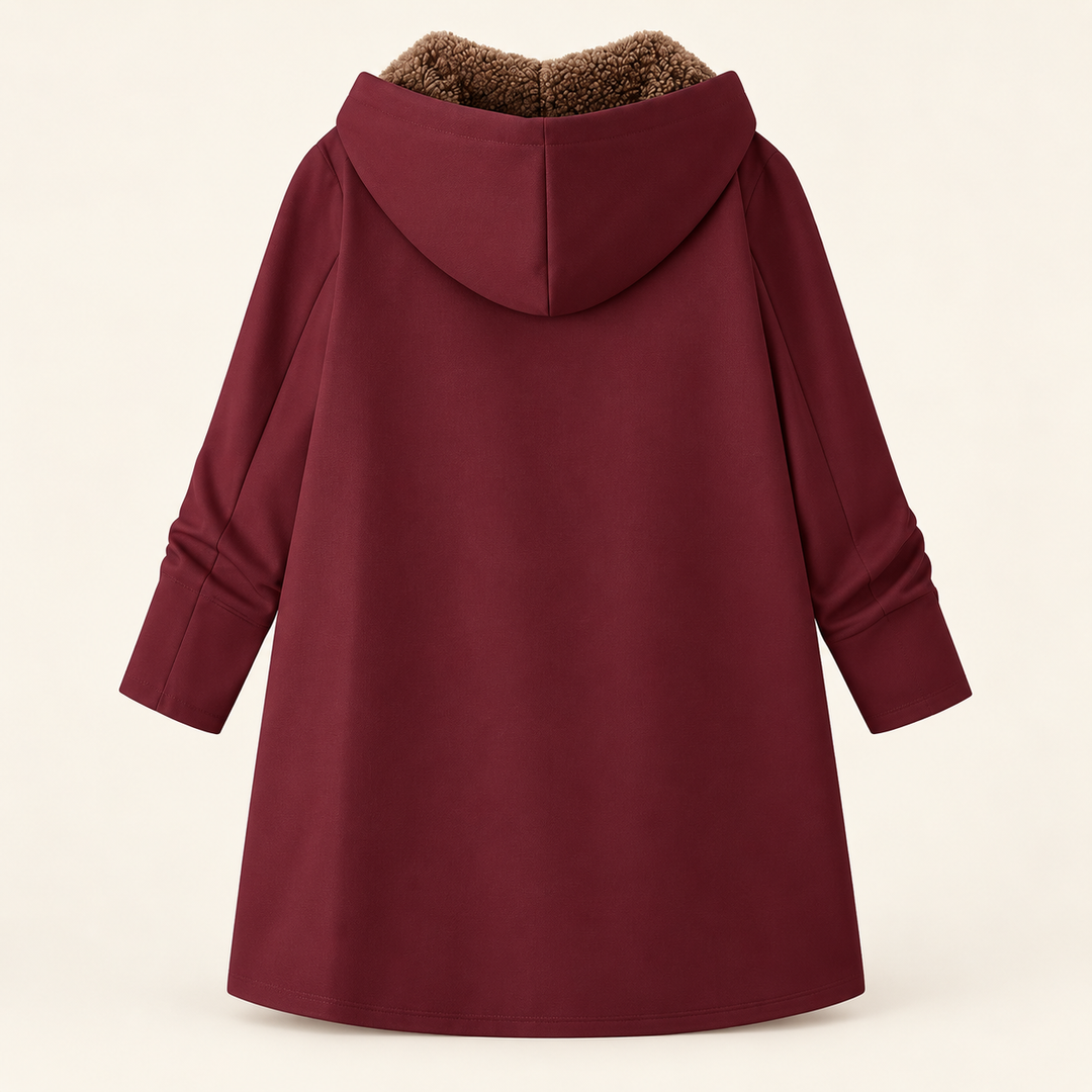 Iris | Cozy Sherpa-Lined Hooded Coat