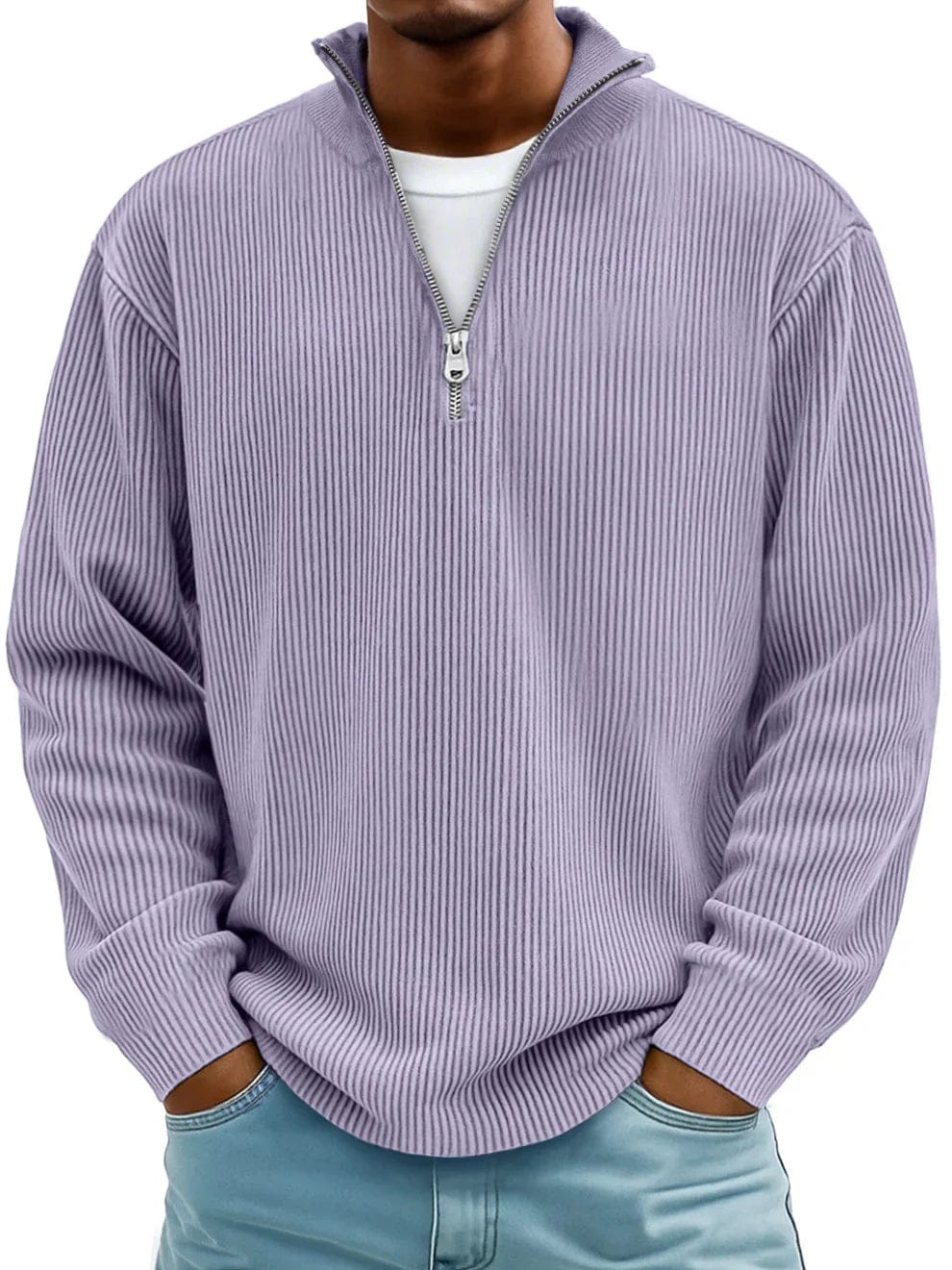Hollis | Ribbed Half-Zip Pullover