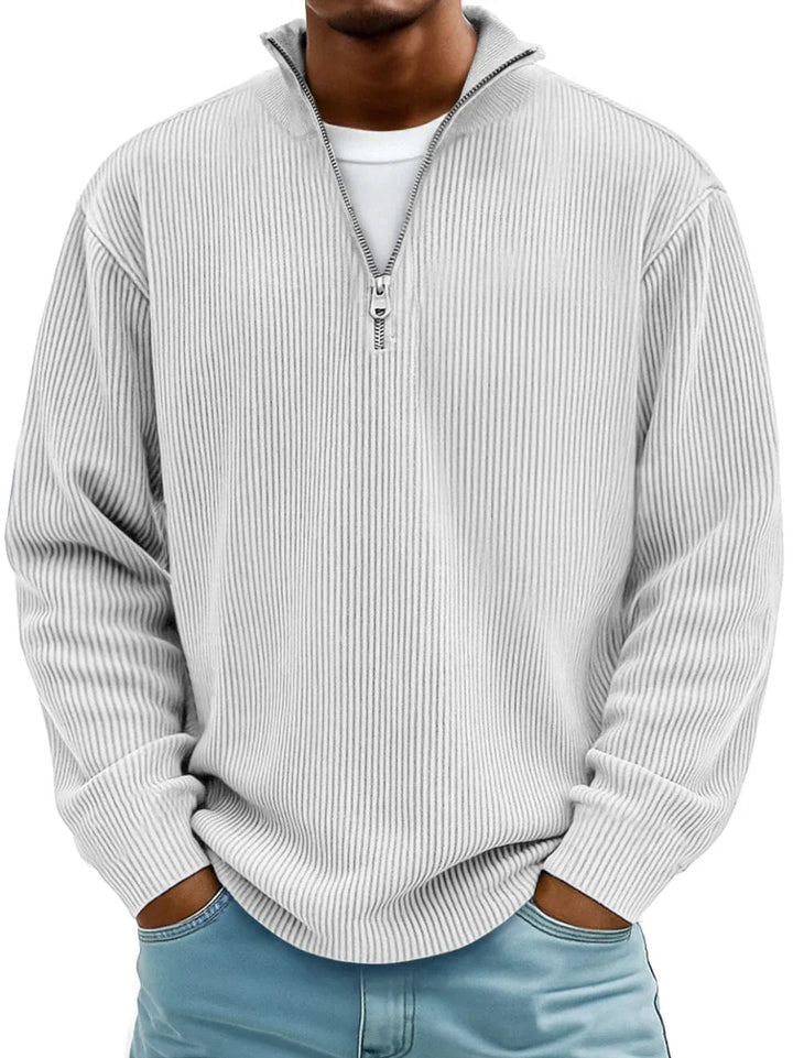 Hollis | Ribbed Half-Zip Pullover