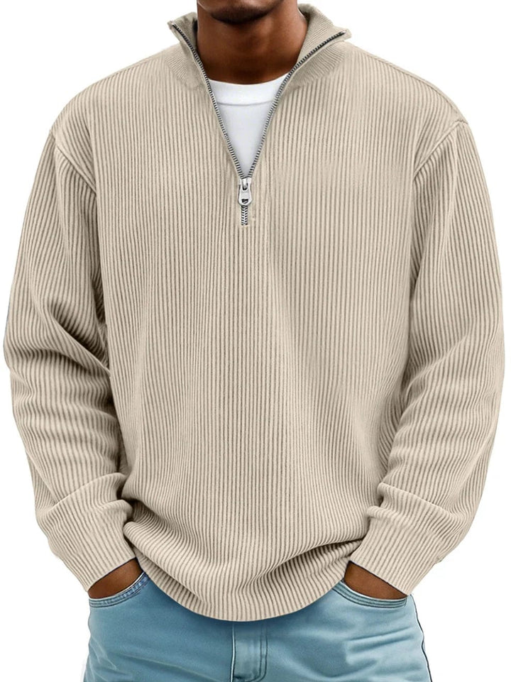 Hollis | Ribbed Half-Zip Pullover