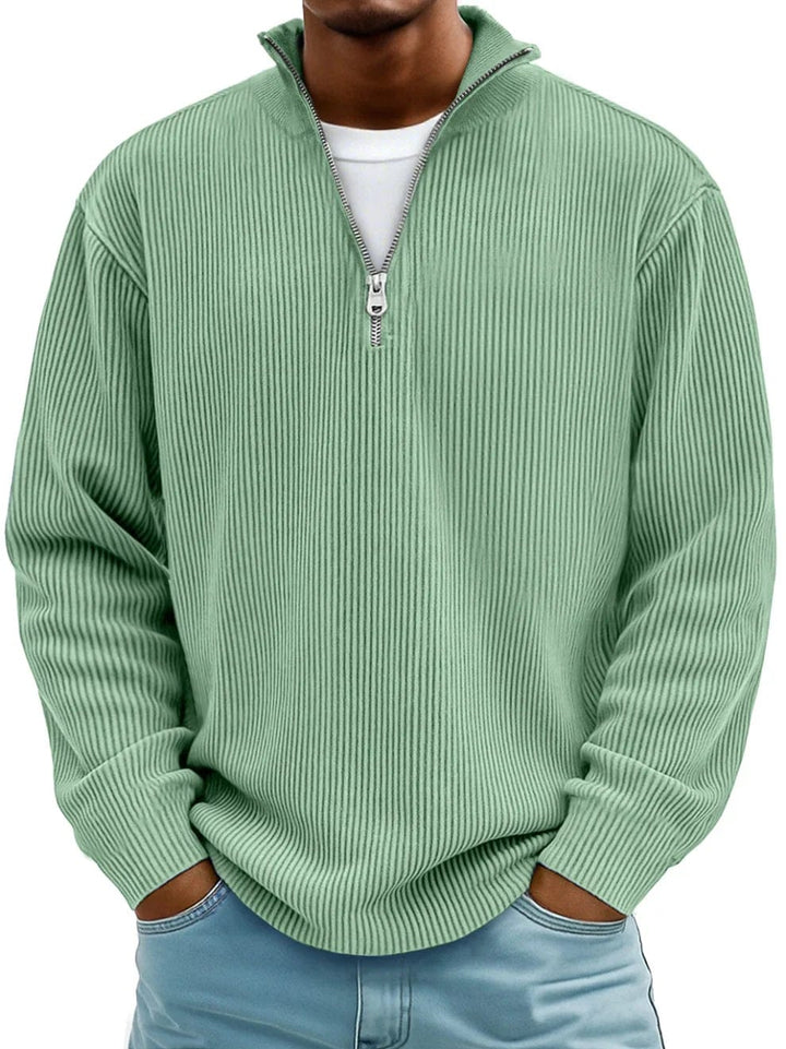 Hollis | Ribbed Half-Zip Pullover