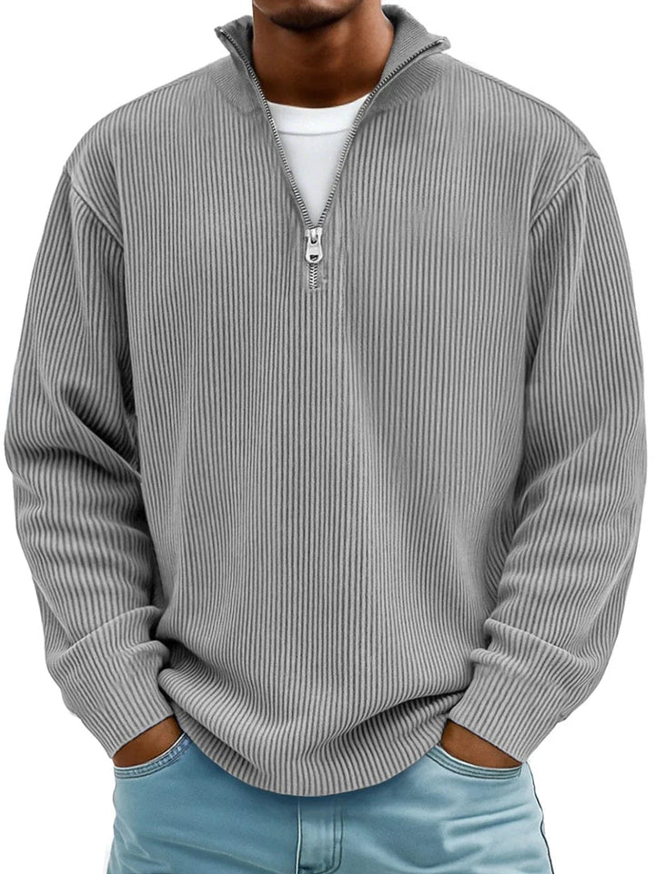 Hollis | Ribbed Half-Zip Pullover