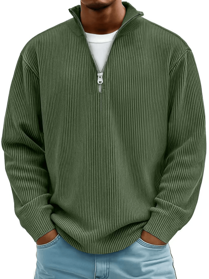 Hollis | Ribbed Half-Zip Pullover