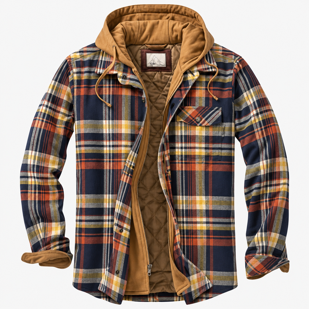 Spencer | Patchwork Plaid Quilted Hooded Jacket
