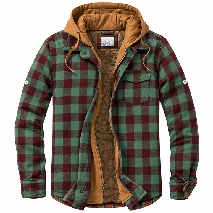 Spencer | Patchwork Plaid Quilted Hooded Jacket