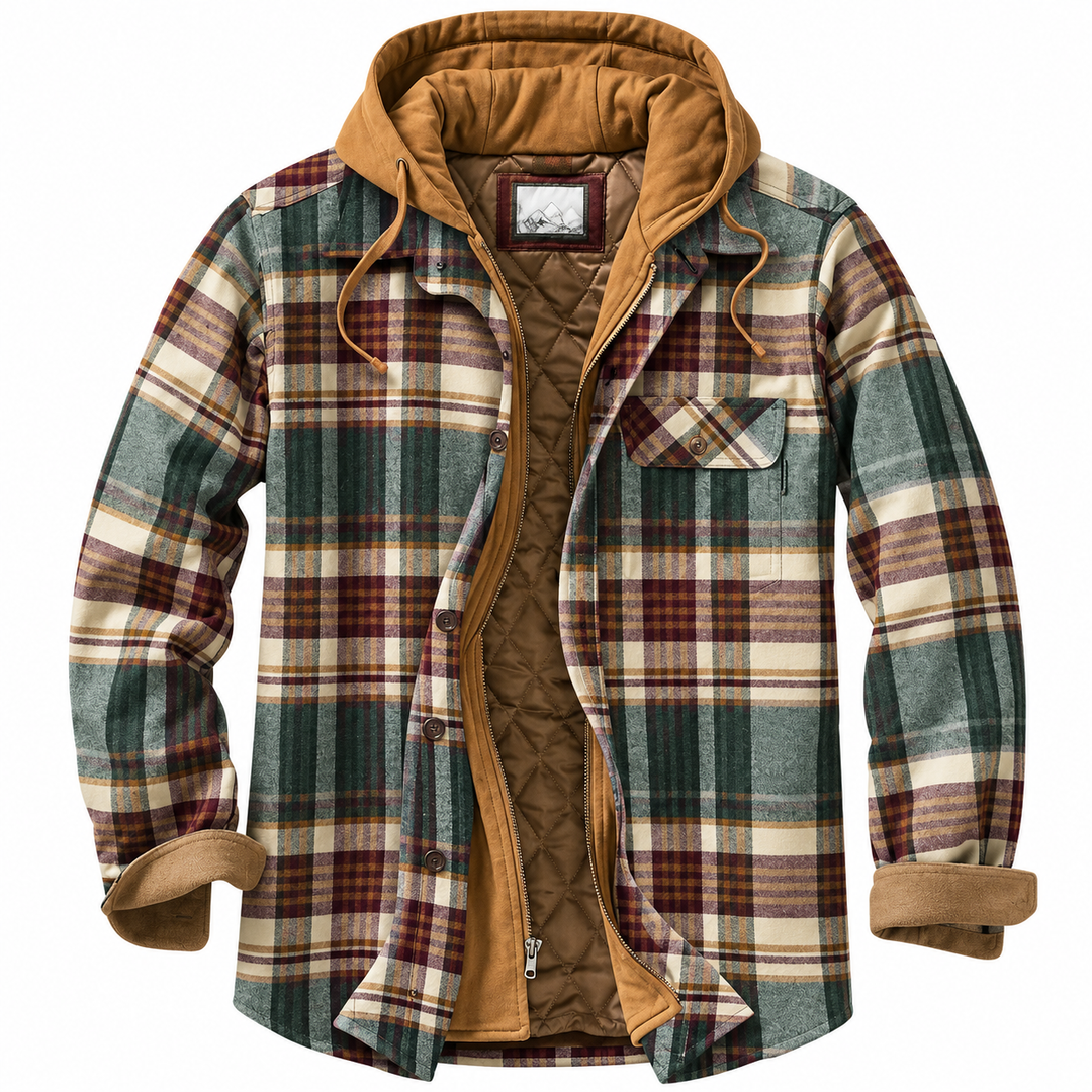 Spencer | Patchwork Plaid Quilted Hooded Jacket