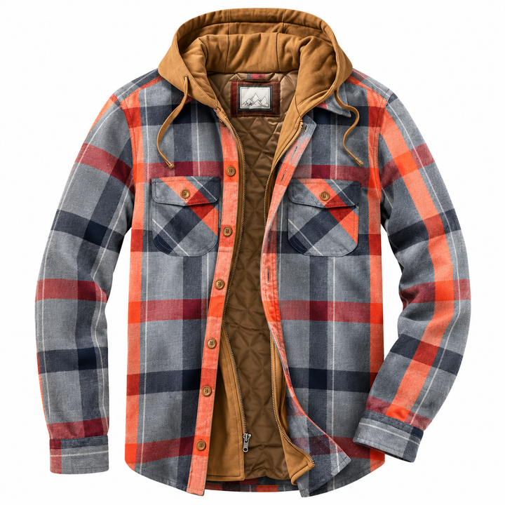 Spencer | Patchwork Plaid Quilted Hooded Jacket