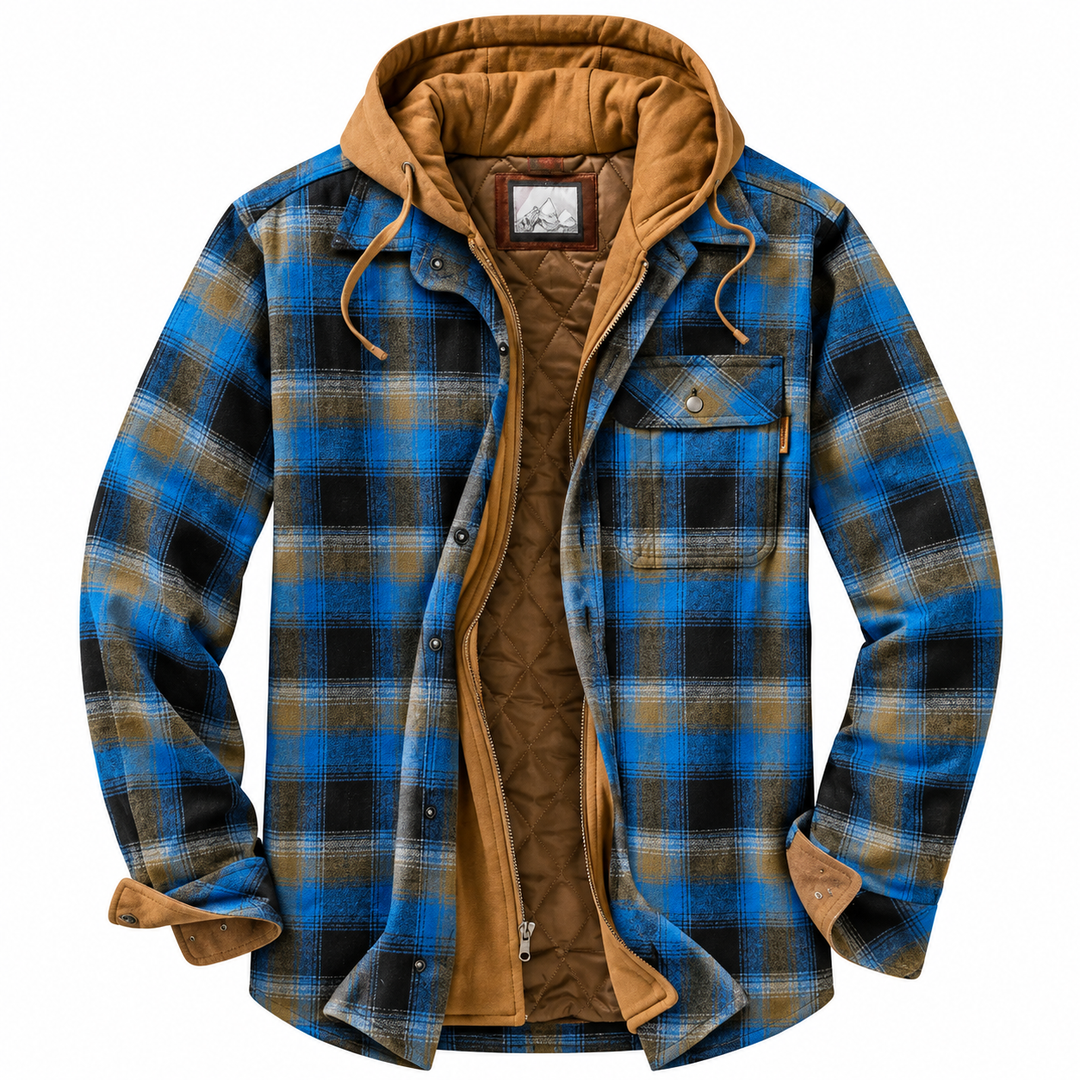 Spencer | Patchwork Plaid Quilted Hooded Jacket