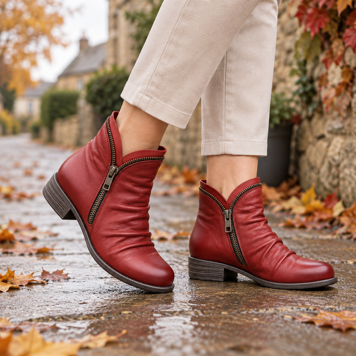Delaney | Textured Comfort Ankle Boots
