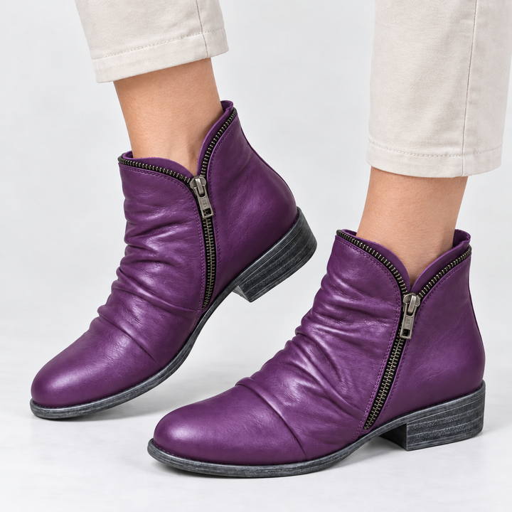 Delaney | Textured Comfort Ankle Boots