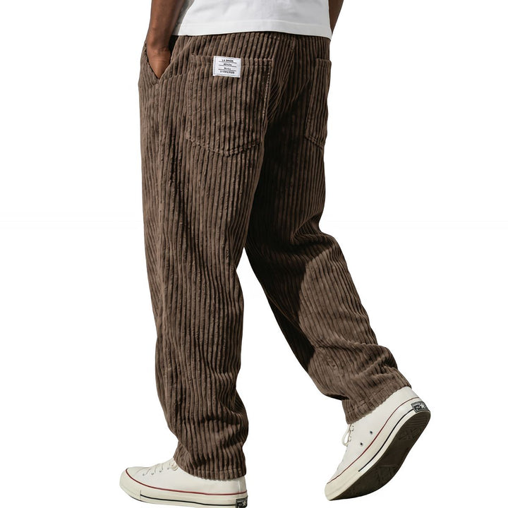 Colton | Textured Corduroy Pants with Elastic Waist