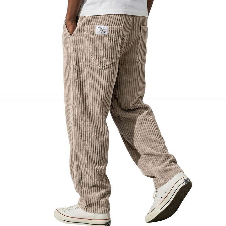 Colton | Textured Corduroy Pants with Elastic Waist