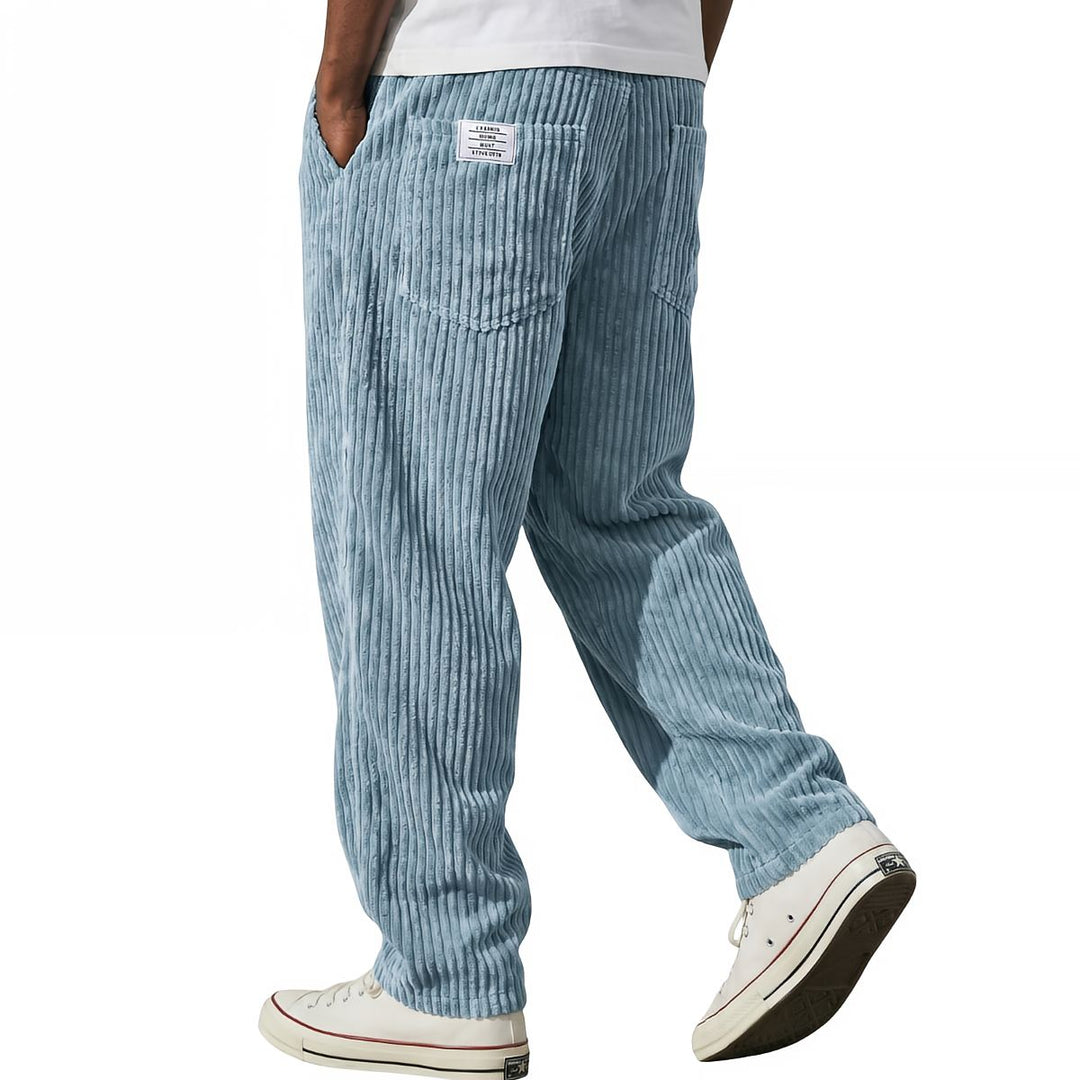 Colton | Textured Corduroy Pants with Elastic Waist