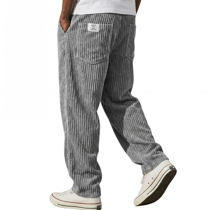 Colton | Textured Corduroy Pants with Elastic Waist