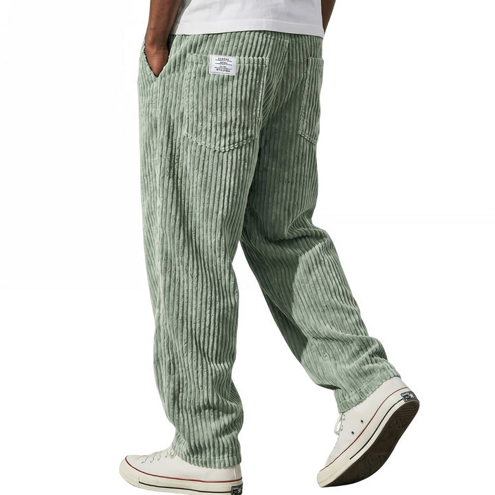 Colton | Textured Corduroy Pants with Elastic Waist