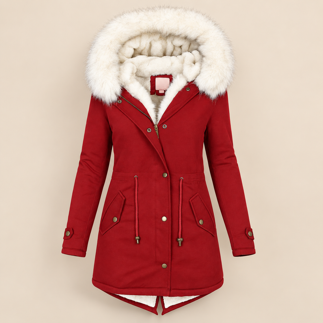 Maureen | Cozy Long Parka with Faux-Fur Hood