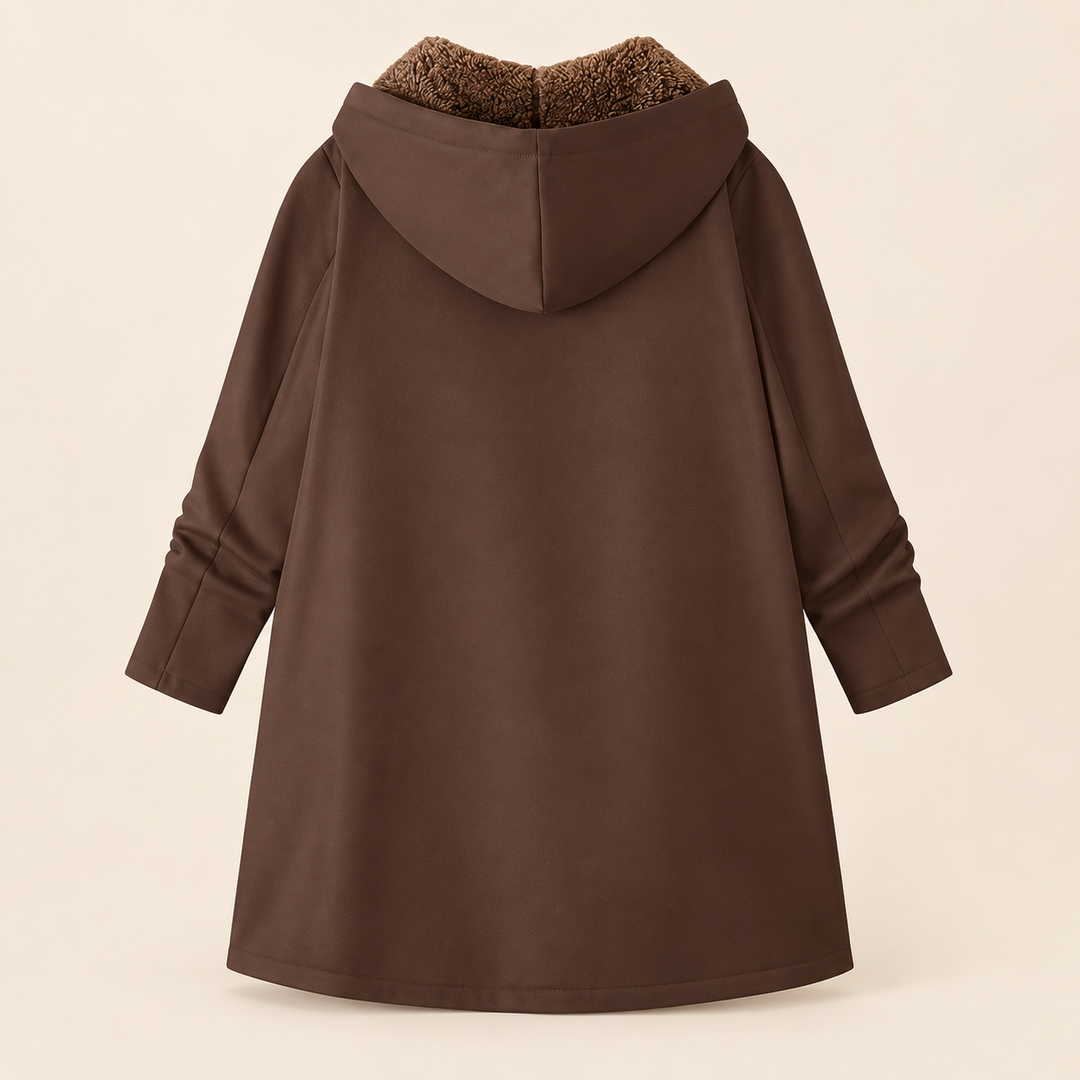 Iris | Cozy Sherpa-Lined Hooded Coat