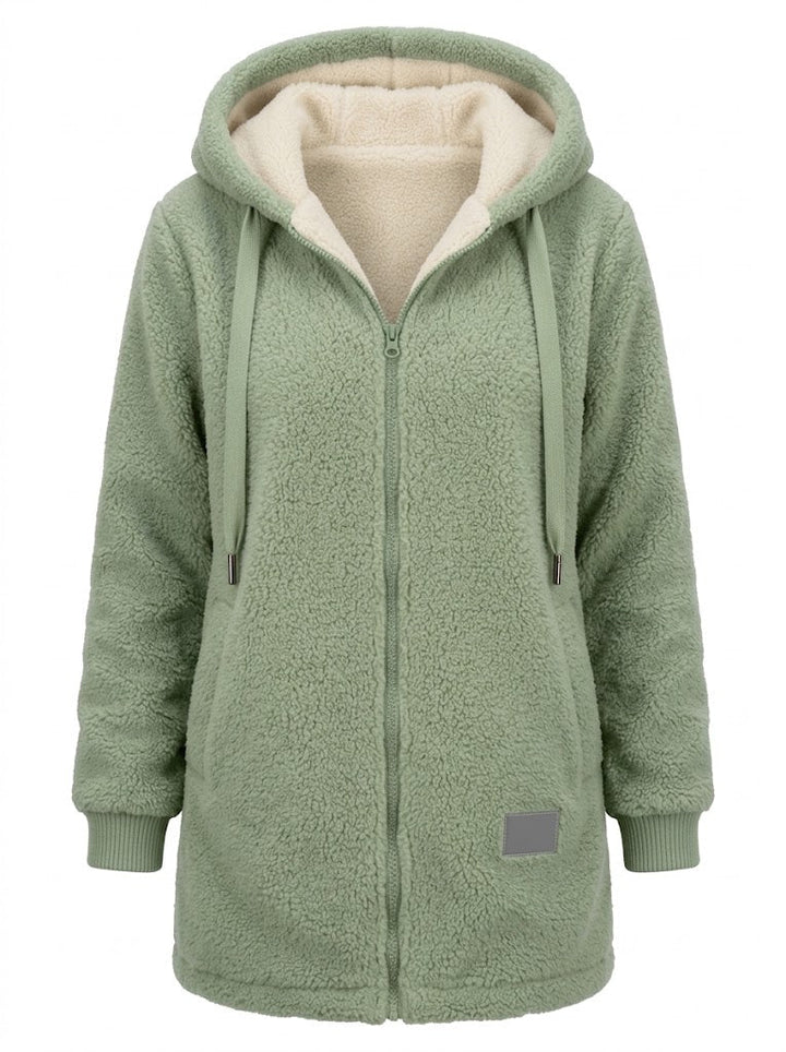 Nancy | Long Hooded Fleece Jacket