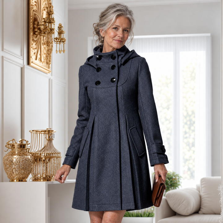 Margot | Elegant Hooded Scarf Coat