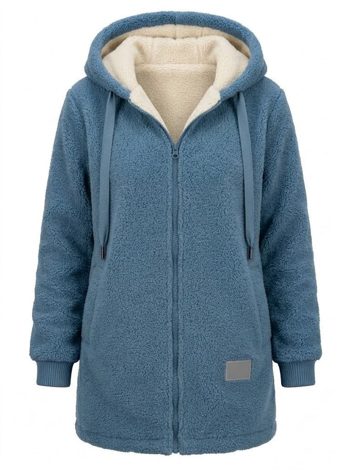 Nancy | Long Hooded Fleece Jacket
