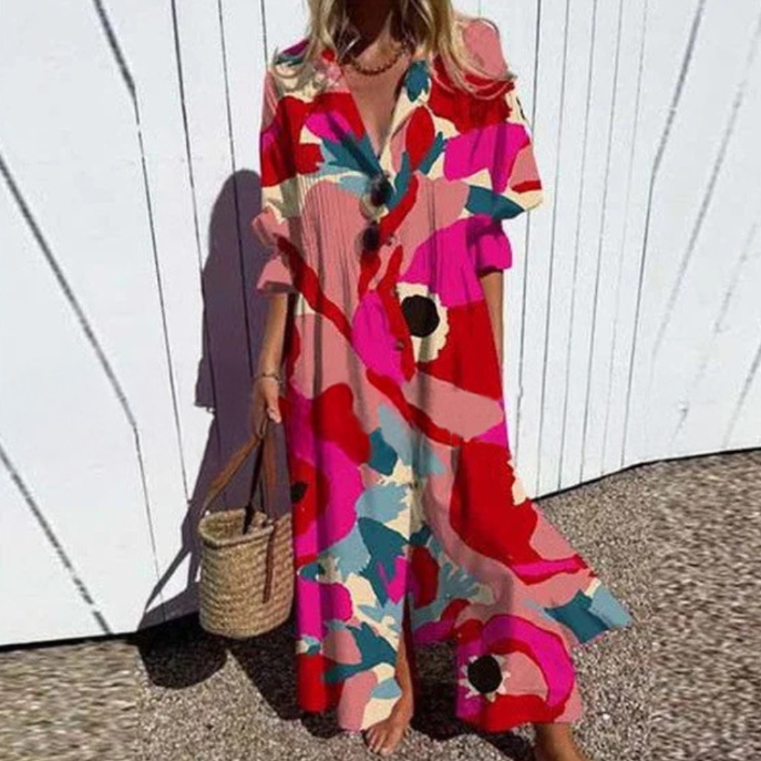 Averra | Breezy Floral Maxi Dress