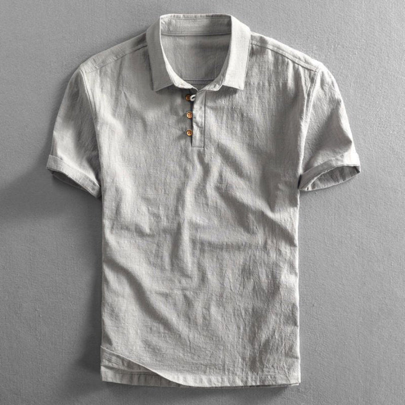 Robert | Classic Linen Polo Shirt